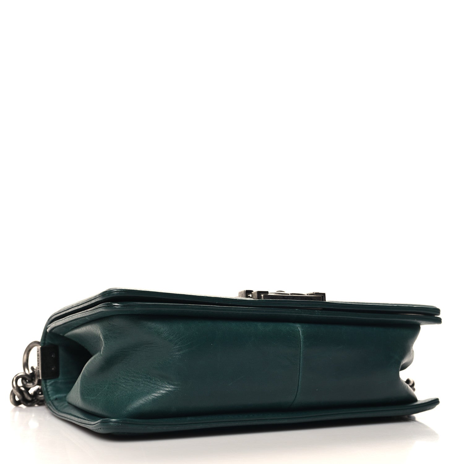 Chanel Calfskin Double Stitch Medium Boy Flap Green 4 of 14