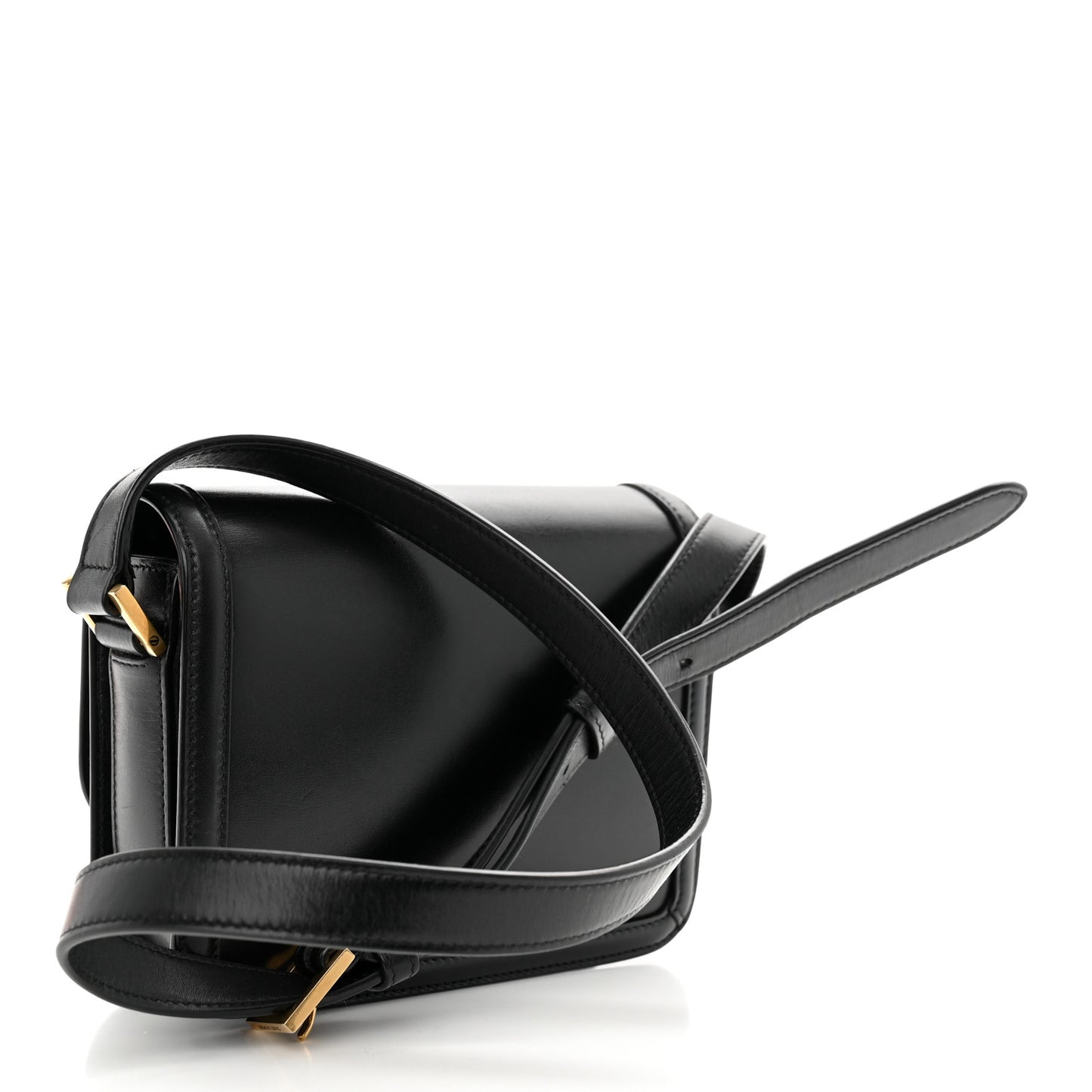 Smooth Calfskin Small Solferino Satchel Black