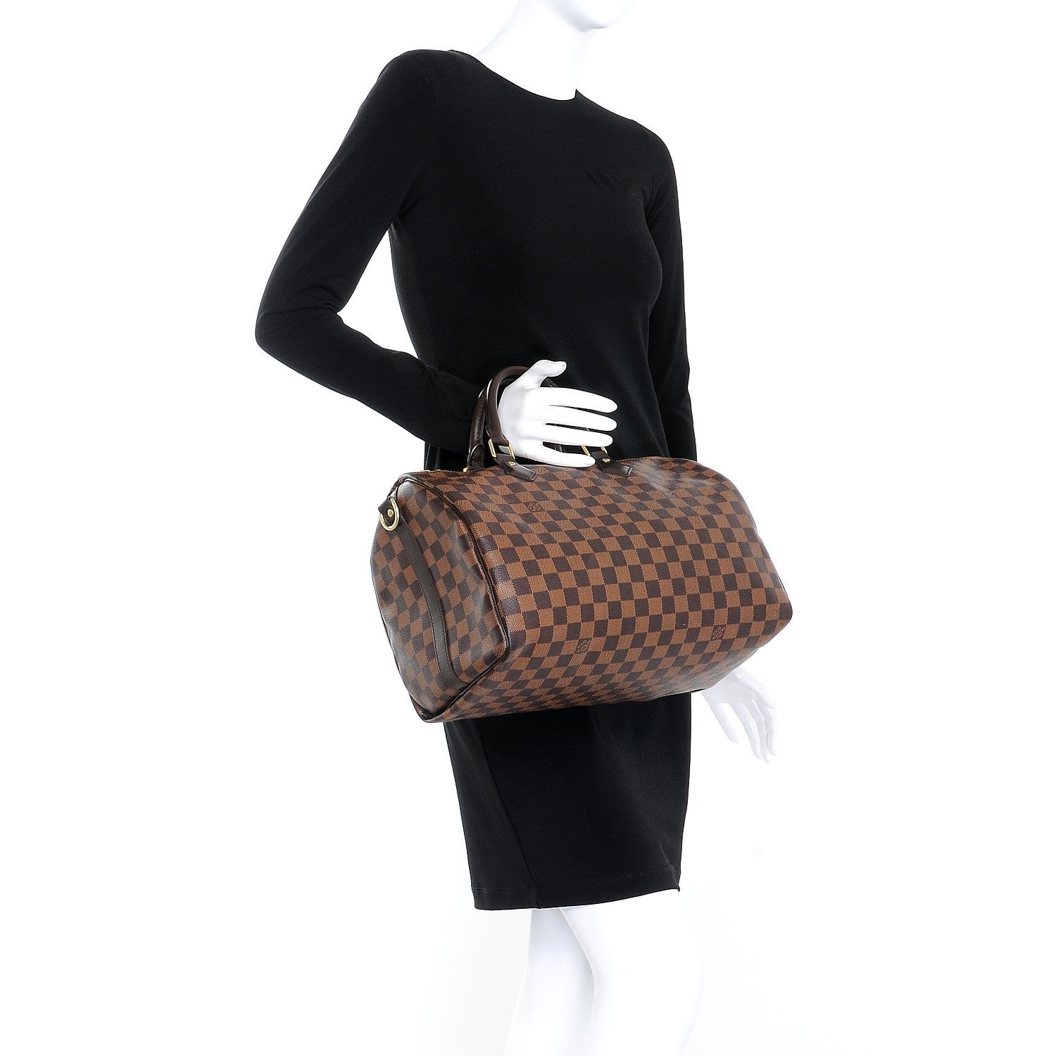 Louis Vuitton Damier Ebene Speedy Bandouliere 35 3 of 14