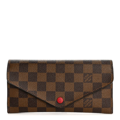 Louis Vuitton Damier Ebene Josephine Wallet Red 1 of 10