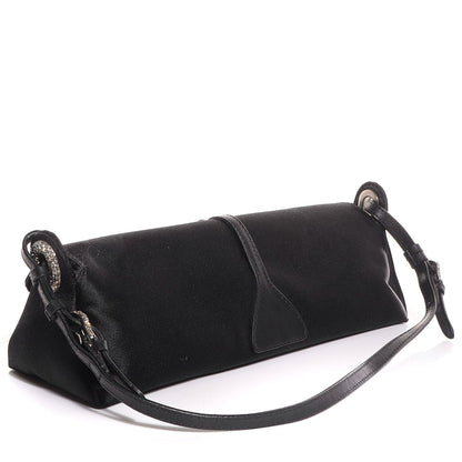 Jimmy Choo Satin Swarovski Crystal Tulita Evening Bag Black 4 of 8