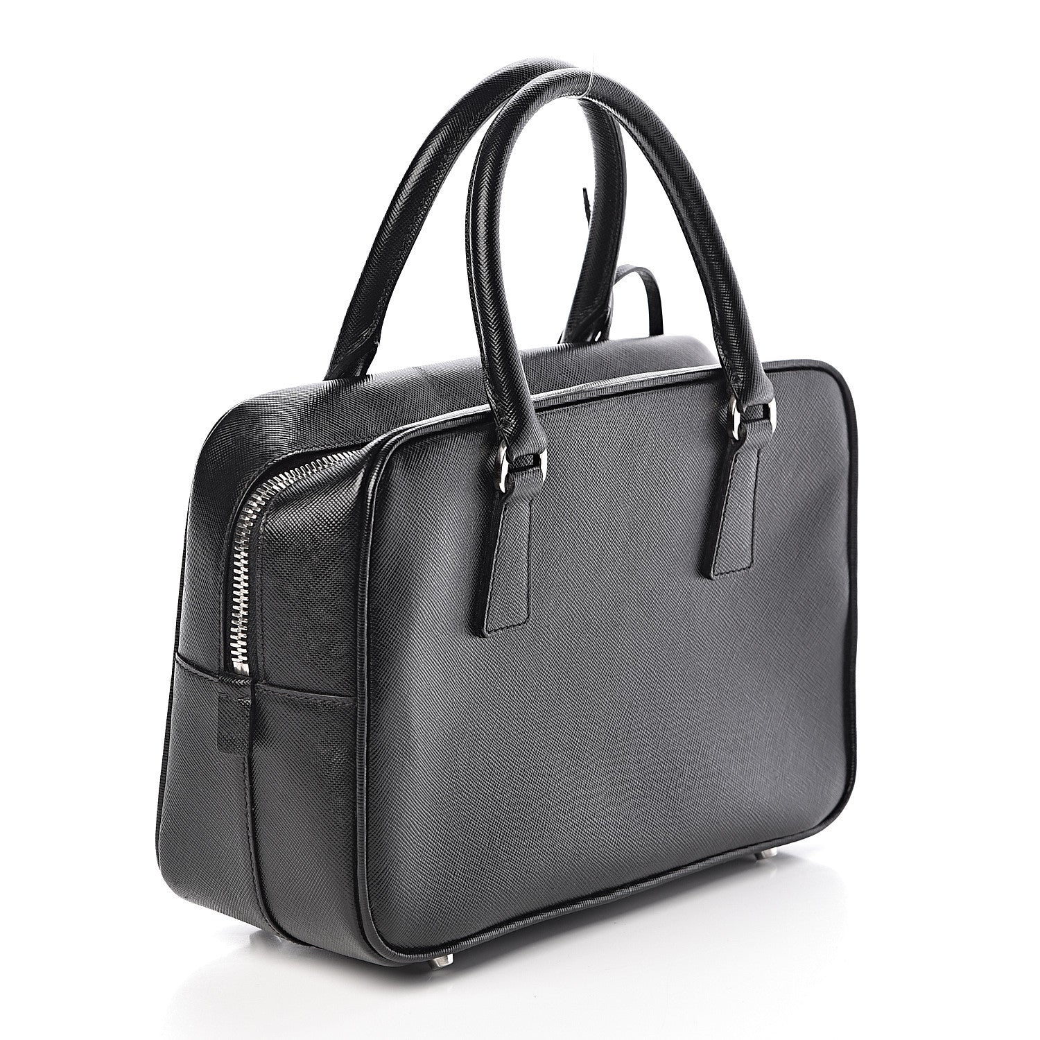 Prada Saffiano Lux Bauletto Black 3 of 10