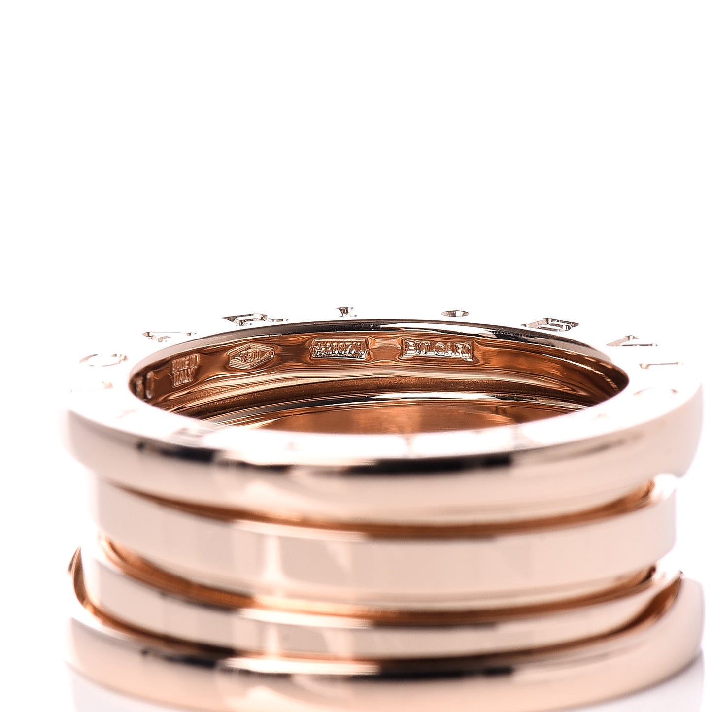 18K Rose Gold B.Zero1 Three-Band Ring 50 5.25