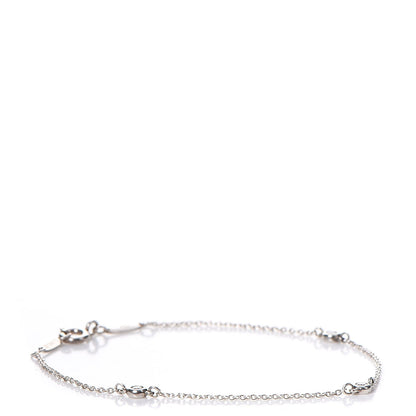 Tiffany Sterling Silver Diamond .09ct Elsa Peretti Diamonds By The Yard Bracelet 1 of 10