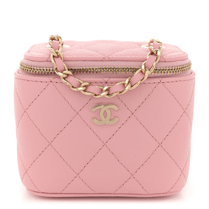 Chanel Caviar Quilted Mini Vanity Case With Chain Light Pink 1 of 10