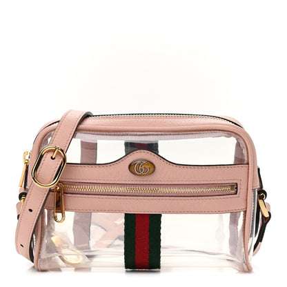 Gucci Vinyl Web Mini Ophidia Transparent Shoulder Bag Perfect Pink 1 of 8