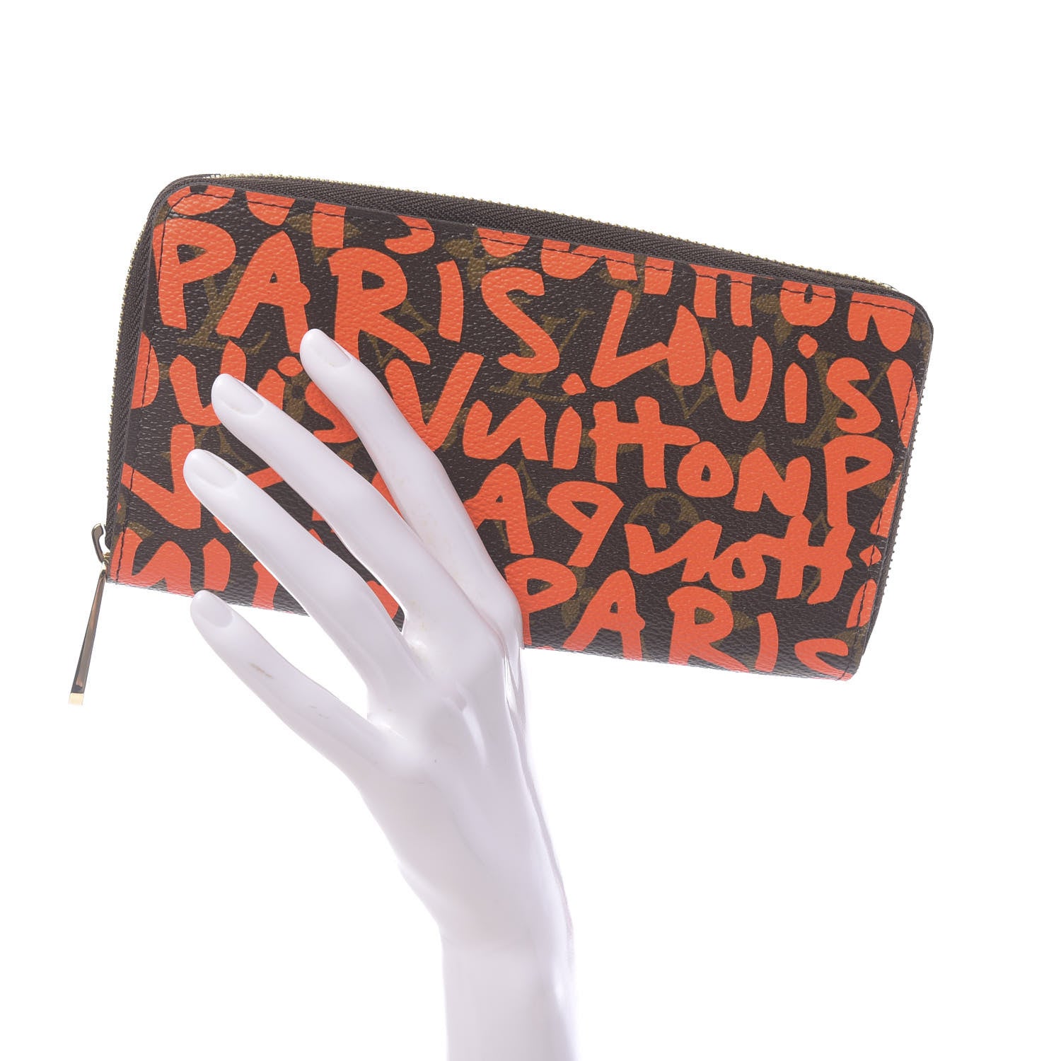 Louis Vuitton Monogram Graffiti Zippy Wallet Orange 2 of 6