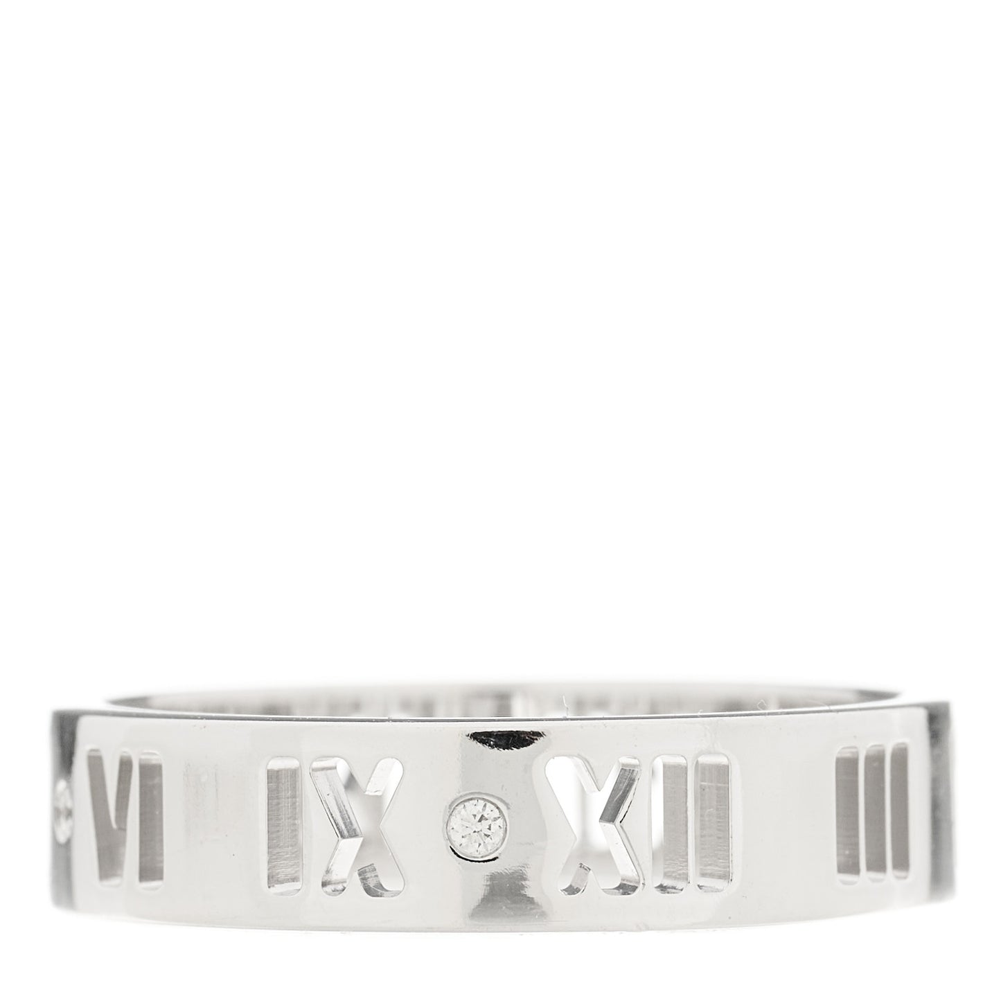 18K White Gold Diamond Atlas Pierced Ring 60 9