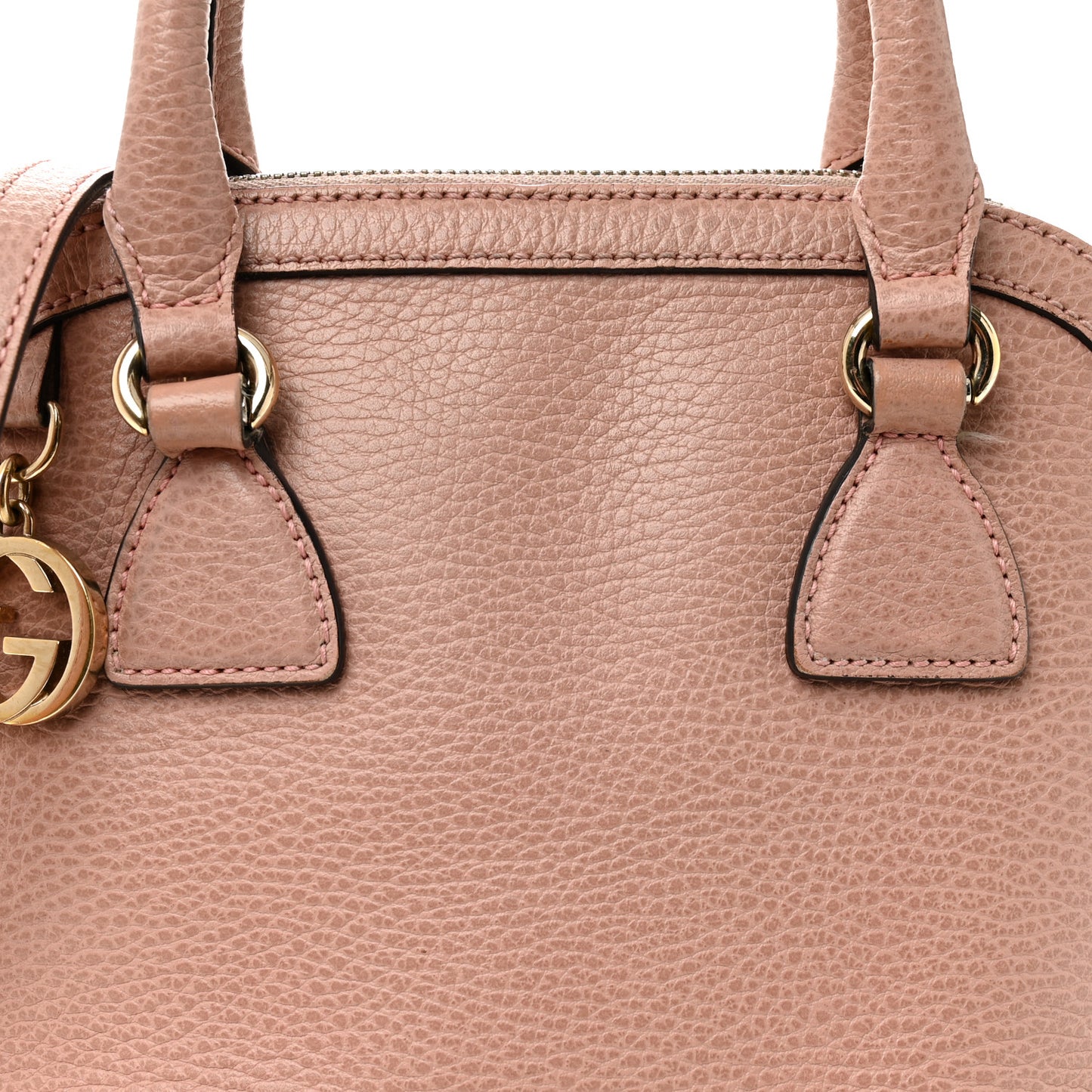 Dollar Calfskin Small GG Charm Dome Bag Soft Pink
