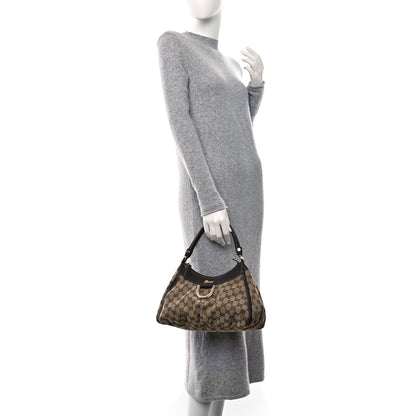 Gucci Monogram Medium D Gold Ring Hobo Dark Brown 2 of 11