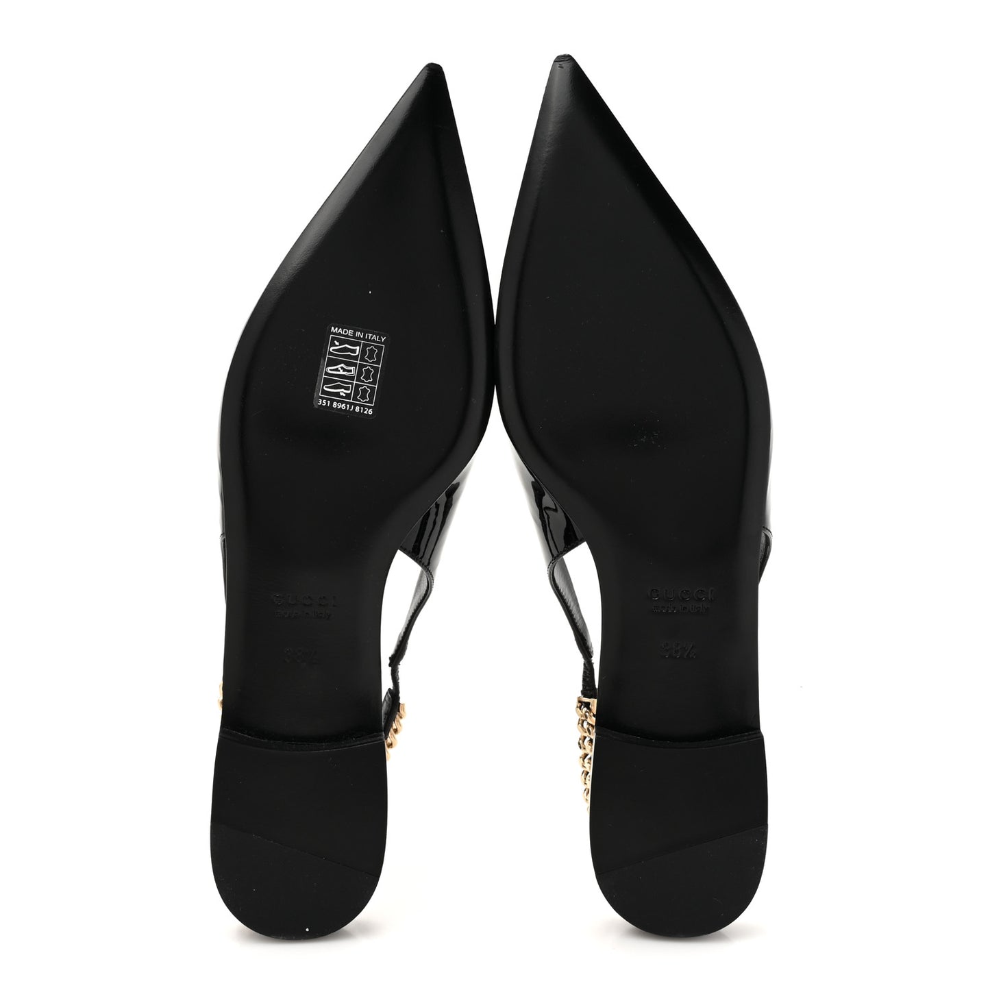 Patent Signoria Ballet Slingback Ballet Flat 38.5 Black