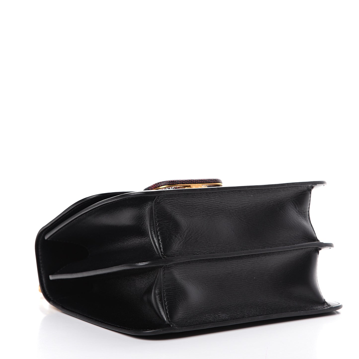 Calfskin Lips Crossbody Bag Black