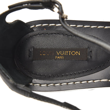 Louis Vuitton Calfskin South Beach Sandal Heels 39 Black White 7 of 7