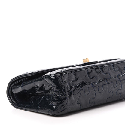 Chanel Crackled Patent Calfskin Puzzle 2.55 Reissue 225 Flap Black 11 of 13