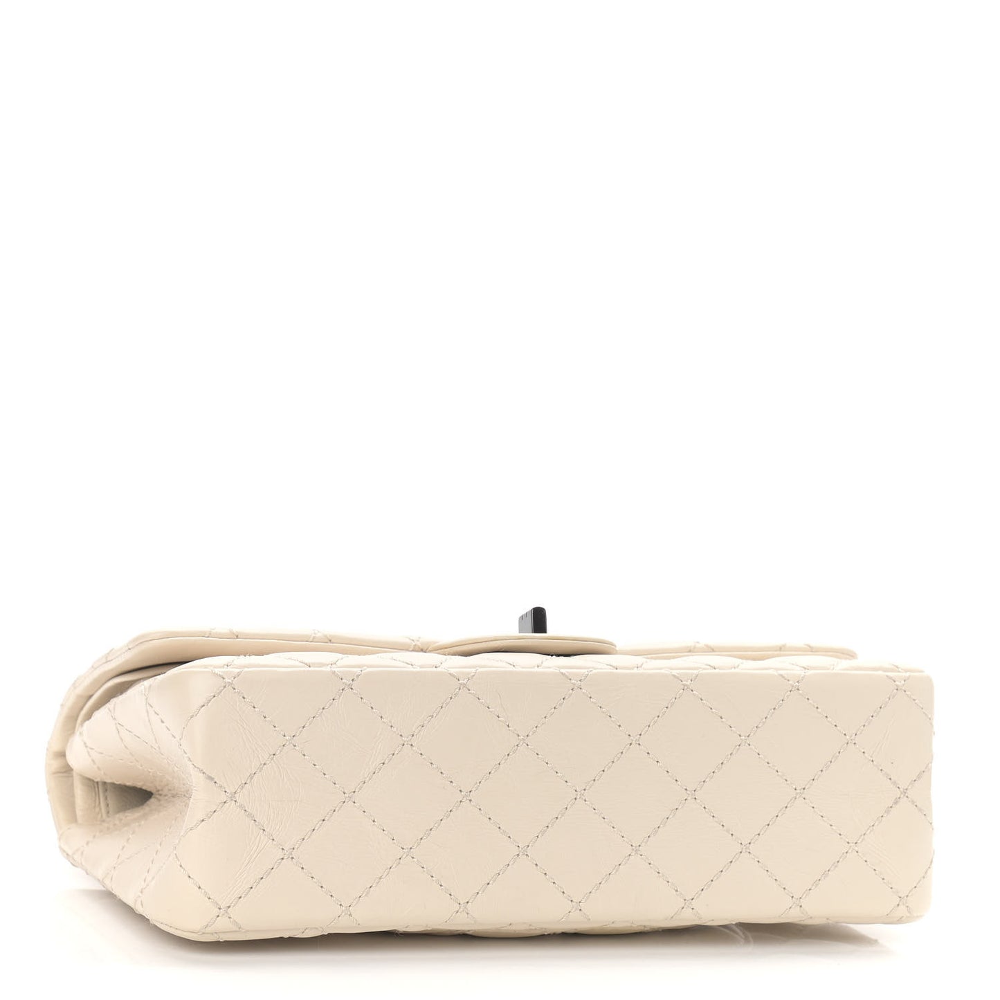 Aged Calfskin Quilted 2.55 Reissue 225 Flap White