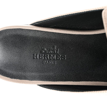 Hermes Goatskin Groupie Mules 39 Beige Mastic 7 of 9