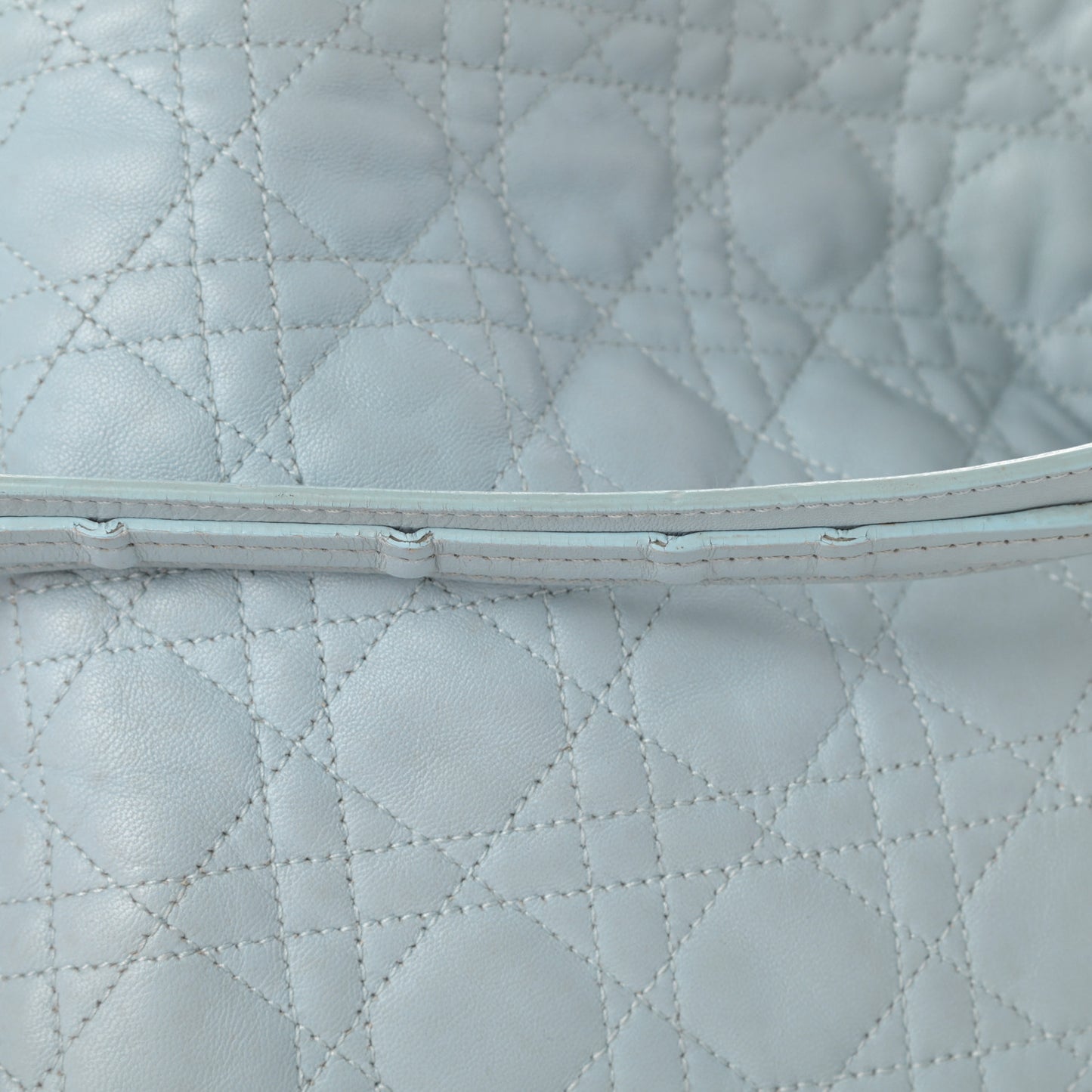 Lambskin Cannage Dior Soft Hobo Light Blue