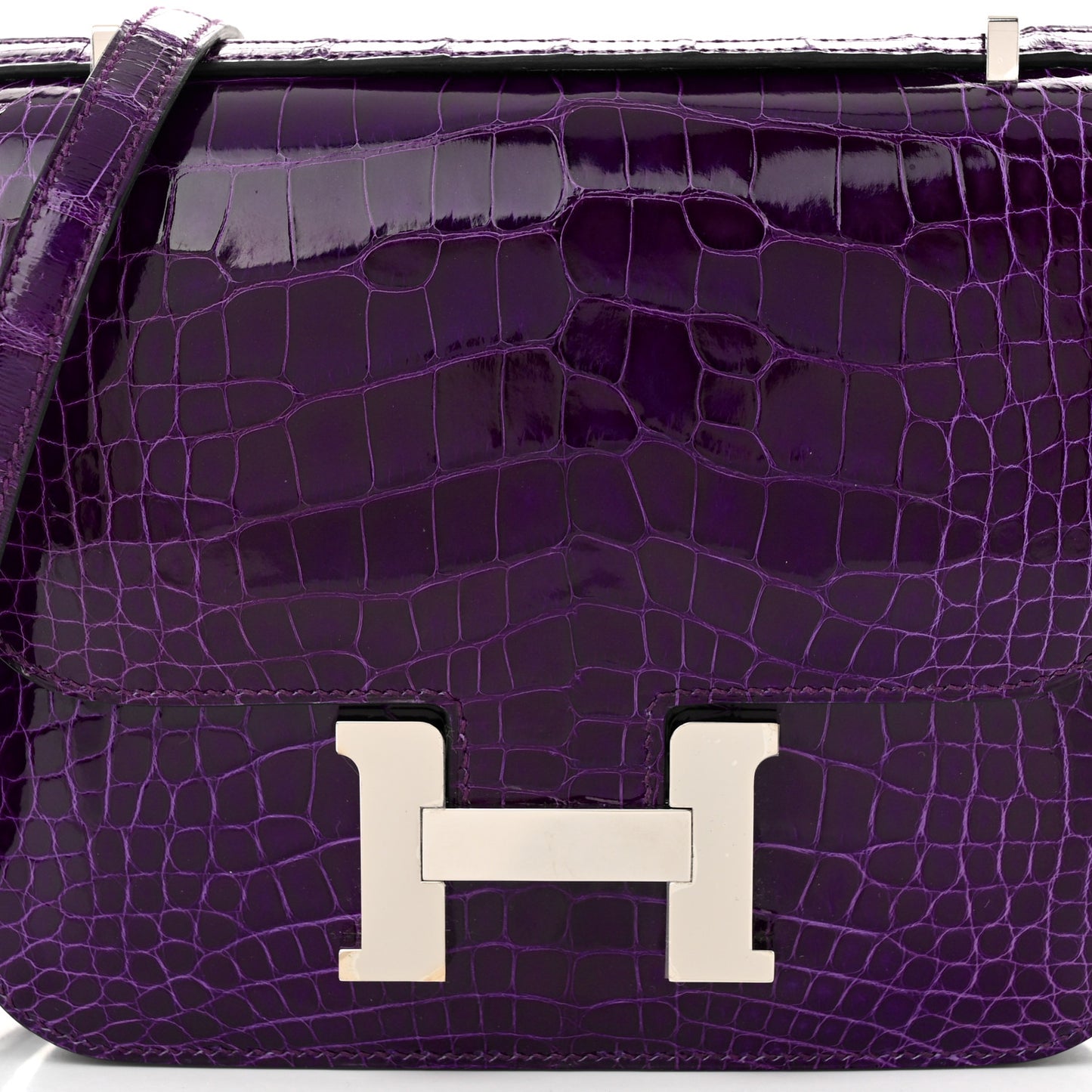 Shiny Alligator Constance 18 Cassis