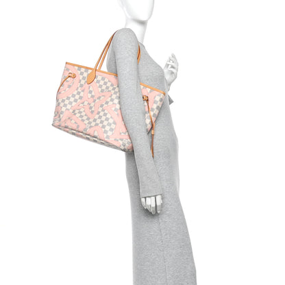 Louis Vuitton Damier Azur Tahitienne Neverfull MM 2 of 10