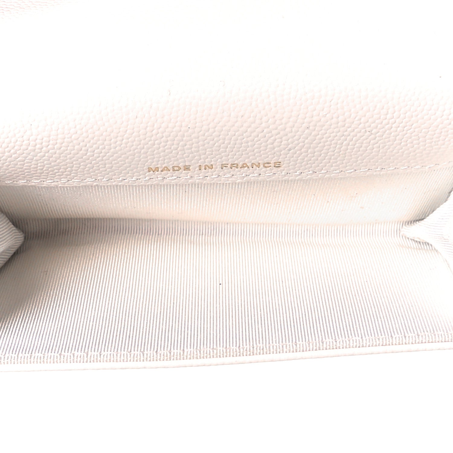 Chanel Caviar Quilted Flap Card Holder Wallet White 6 of 10