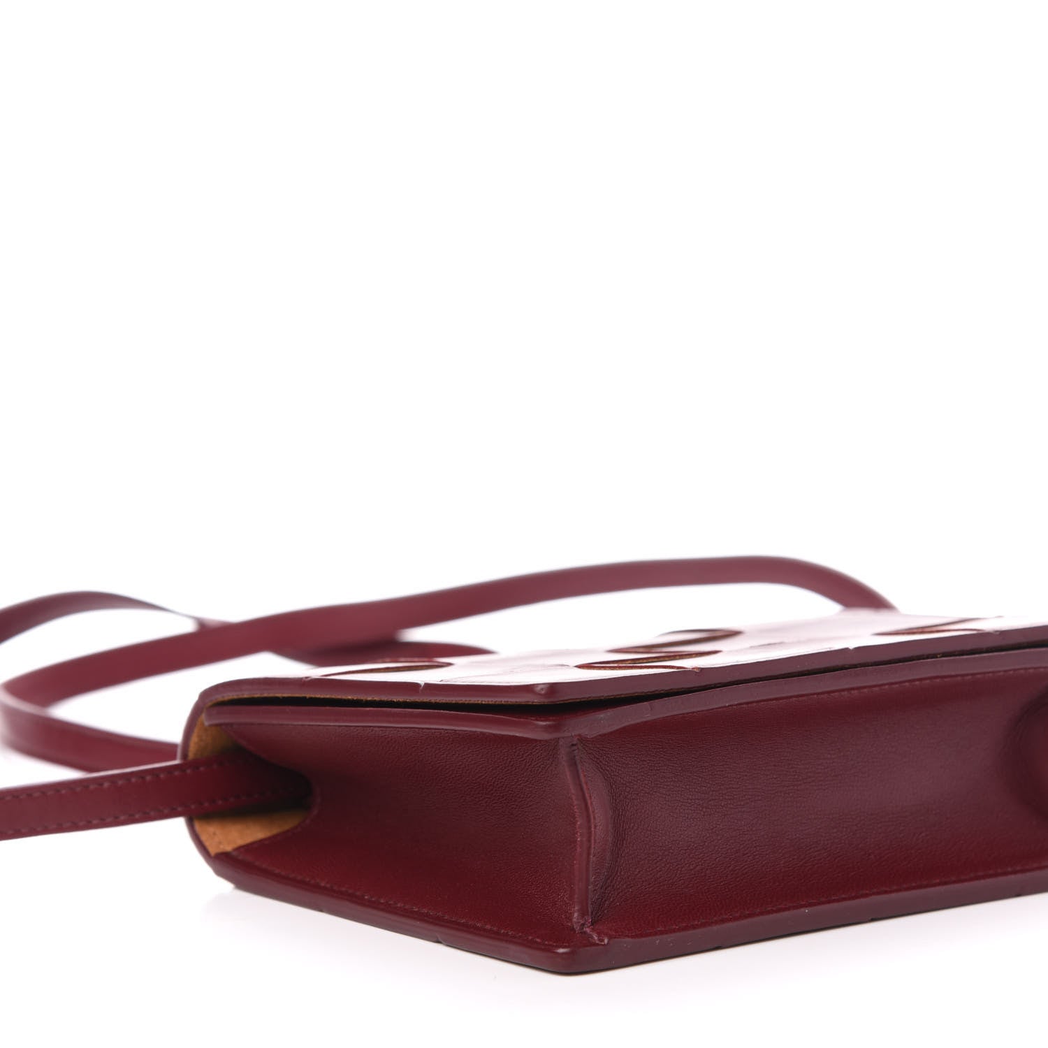Bottega Veneta Lambskin Maxi Intrecciato Mini Cassette Crossbody Bag Bordeaux 8 of 11