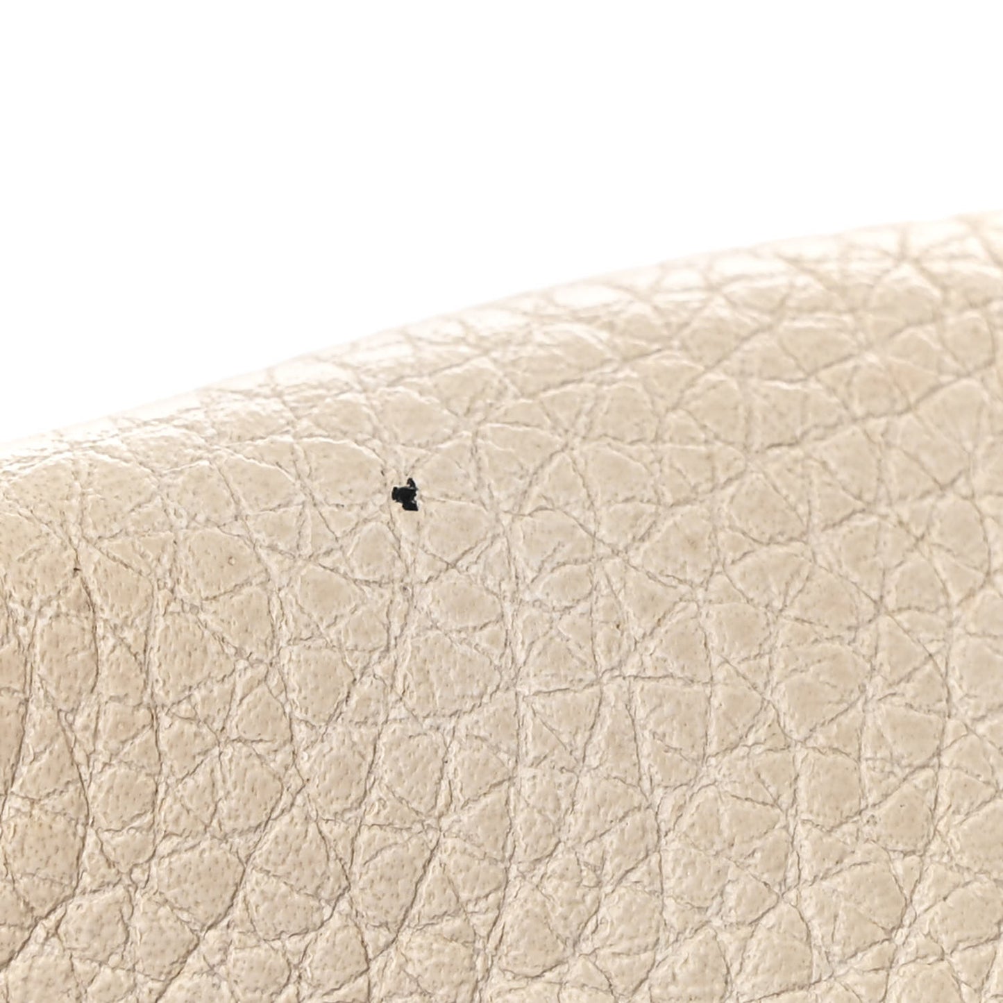 Grained Calfskin Small Logo Belt Bag White