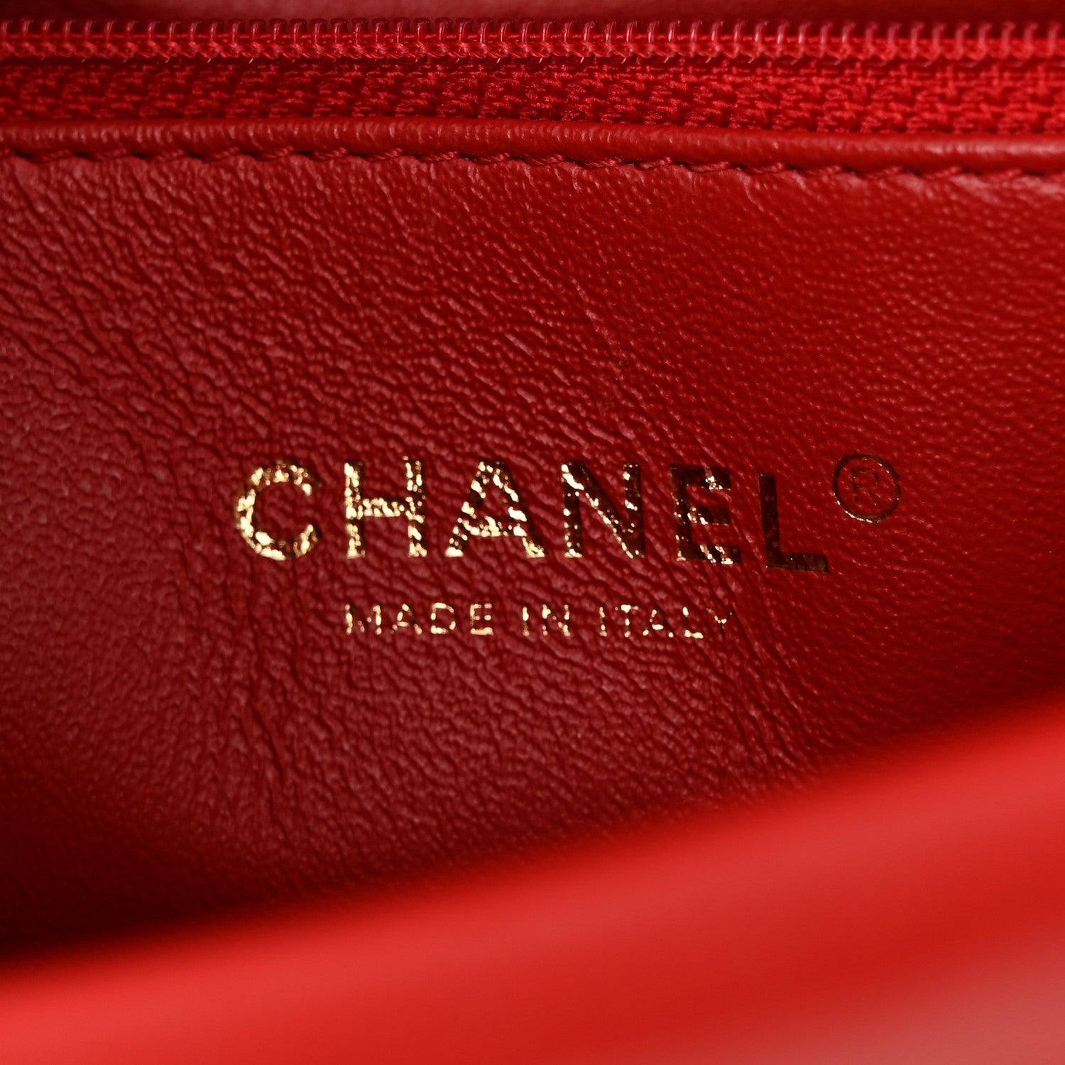 Chanel Calfskin Chevron Quilted Casual Trip Clutch Red 6 of 11
