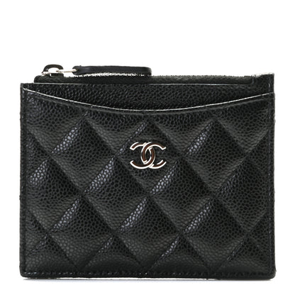 Chanel Caviar Quilted CC Zip Card Holder Black 4 of 22