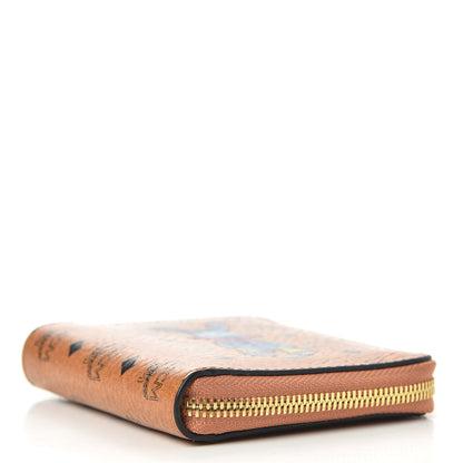 MCM Visetos Rabbit Zip Around Wallet Cognac 4 of 7