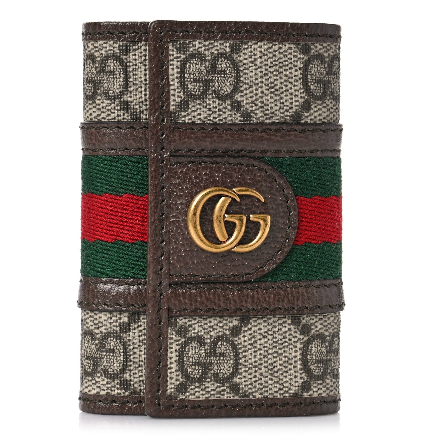Gucci GG Supreme Monogram Web Ophidia 6 Key Holder Case Beige New Acero 1 of 9