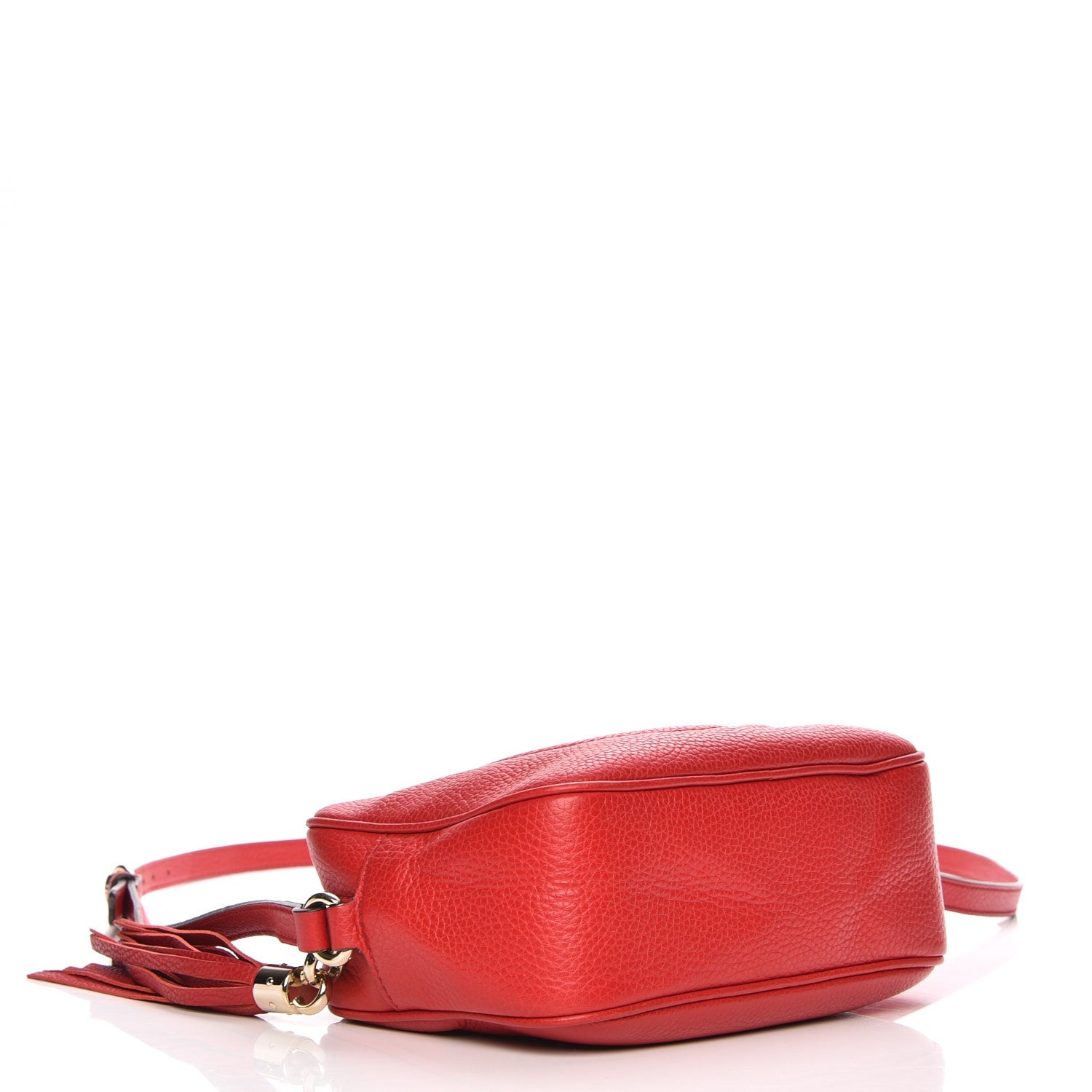 Gucci Pebbled Calfskin Small Soho Disco Bag Tabasco Red 4 of 7