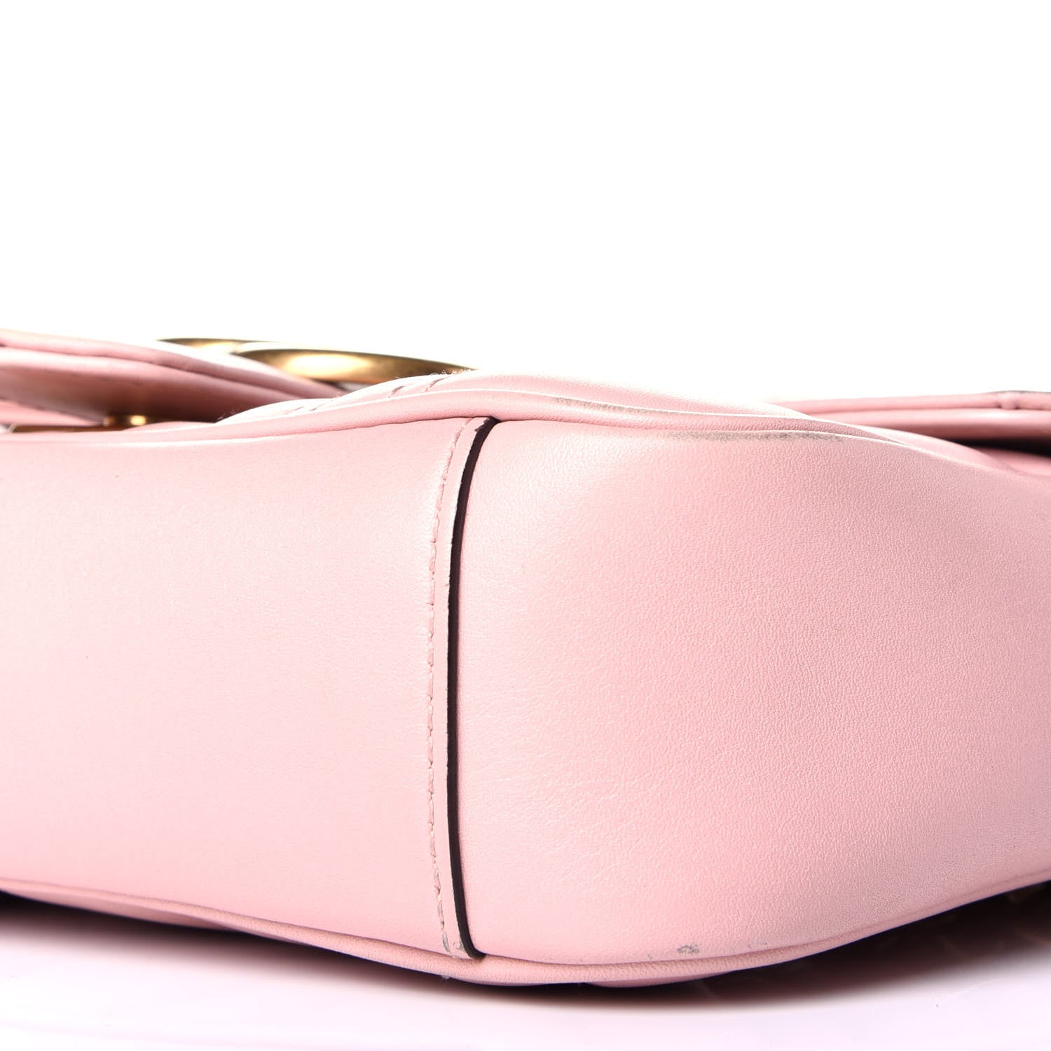 Gucci Calfskin Matelasse Mini GG Marmont Shoulder Bag Perfect Pink 9 of 9