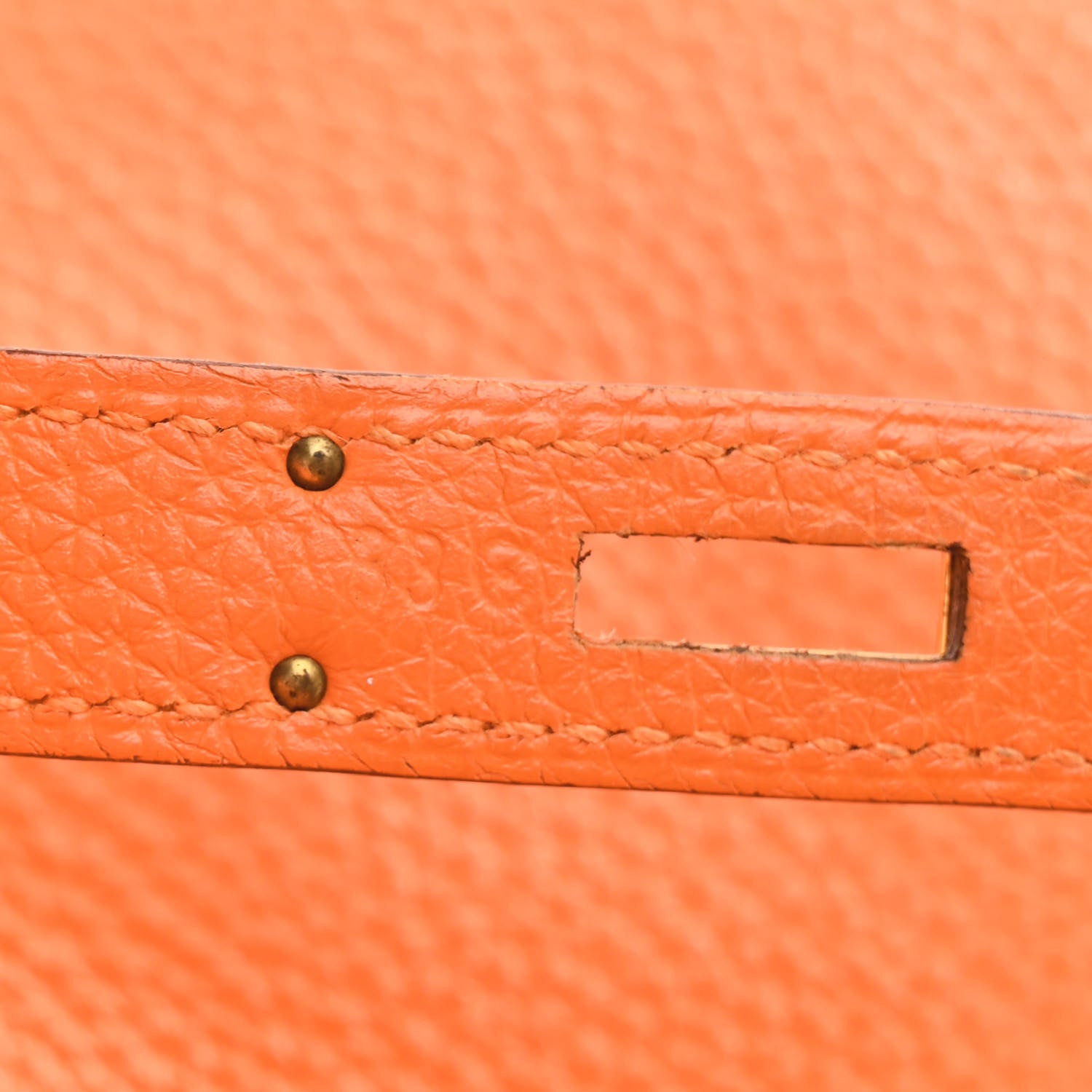Hermes Togo Kelly Retourne 35 Orange 13 of 21