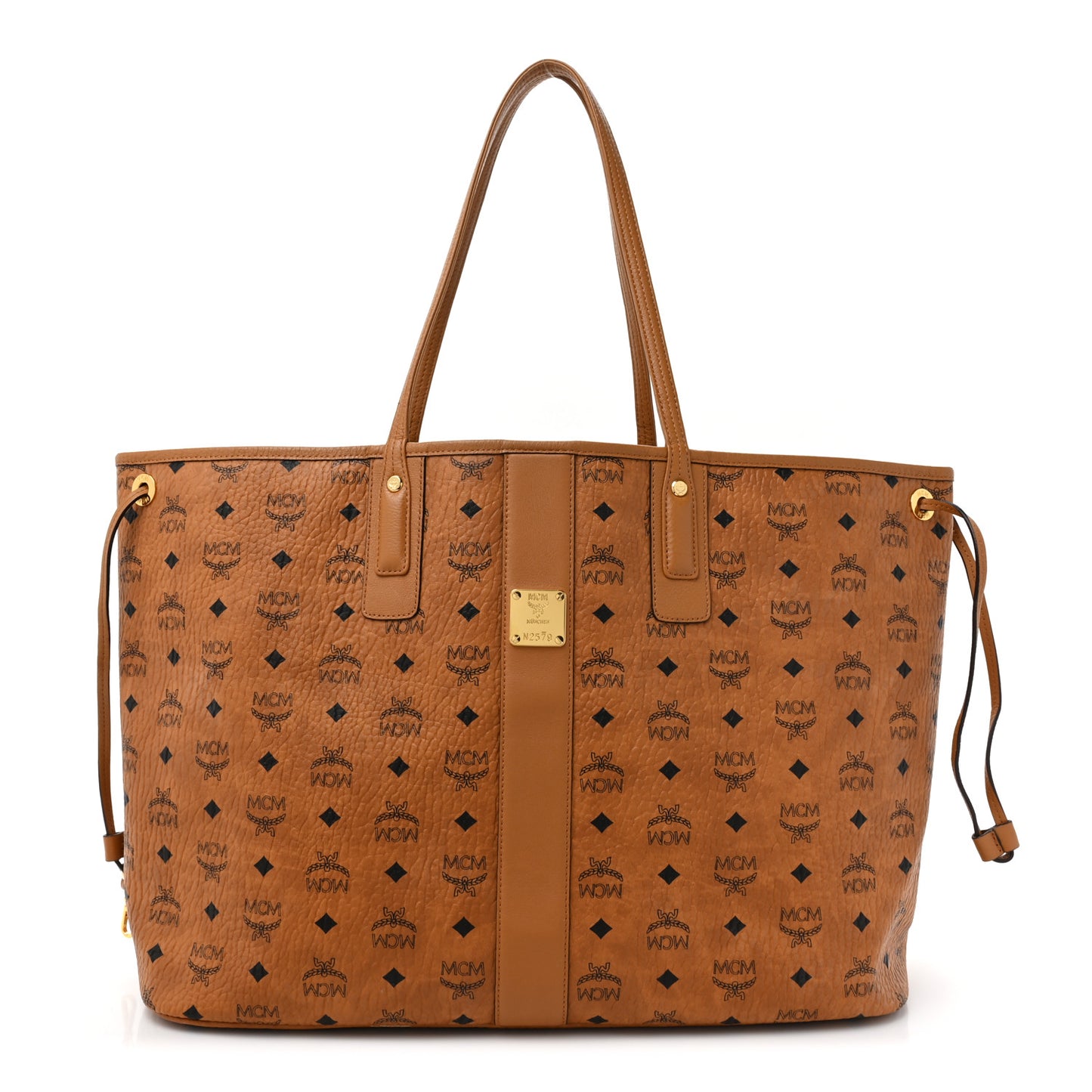 Visetos Large Liz Reversible Shopper Tote Cognac