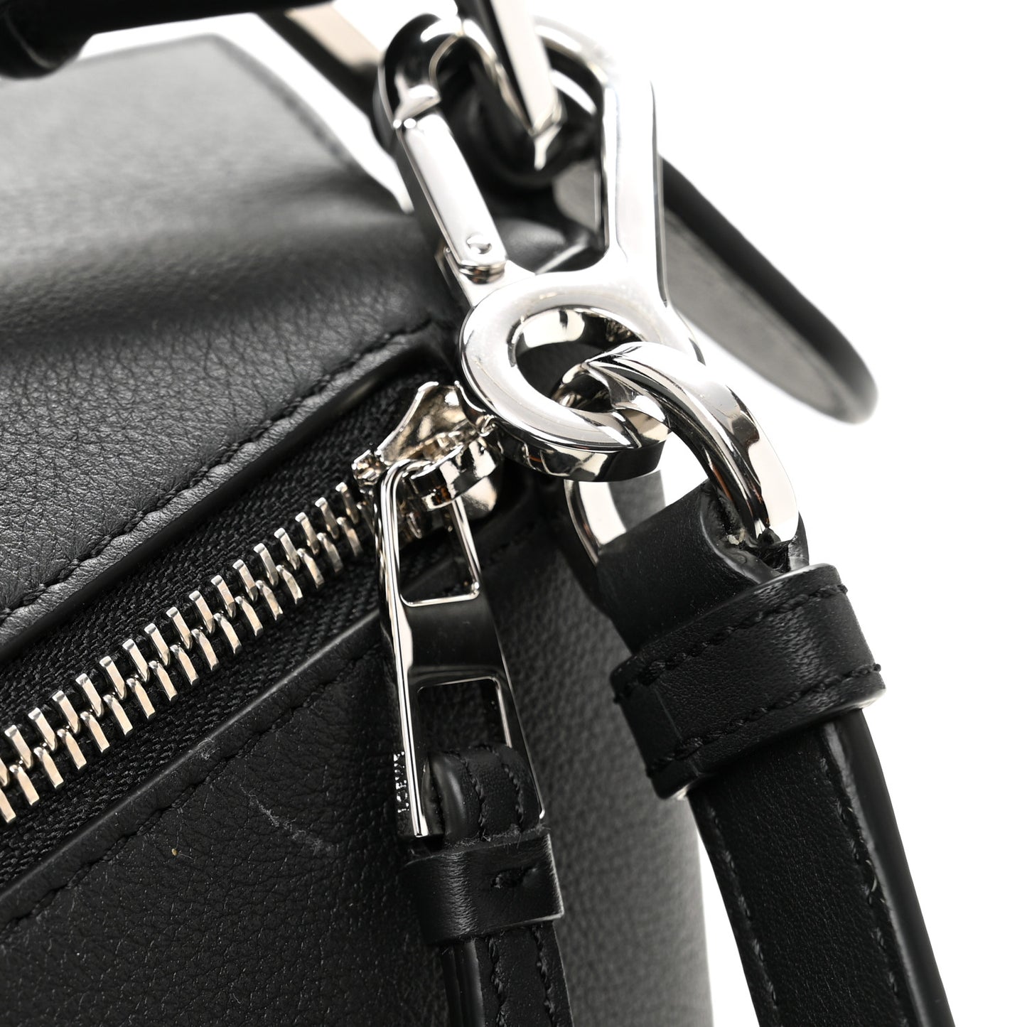 Calfskin Small Puzzle Edge Bag Black
