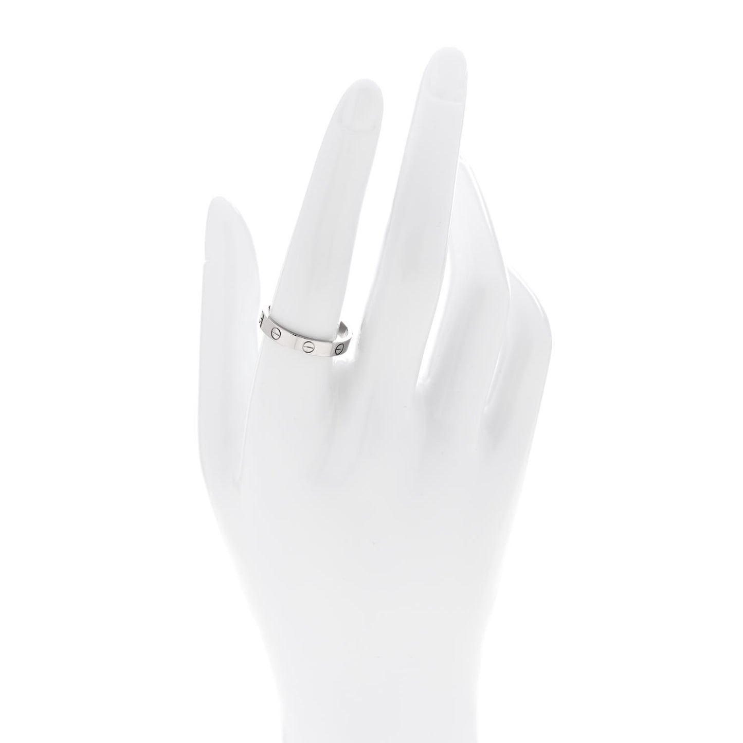 18K White Gold 3.5mm LOVE Wedding Band Ring 59 8.75