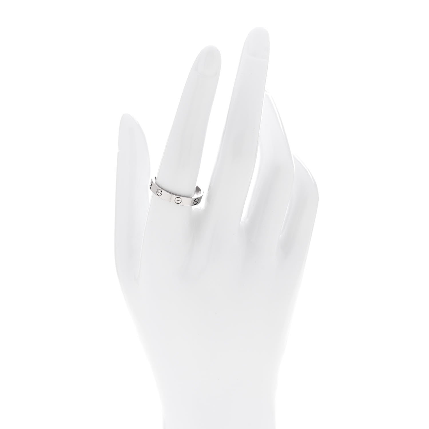 Cartier 18K White Gold 3.5mm LOVE Wedding Band Ring 59 8.75 2 of 5