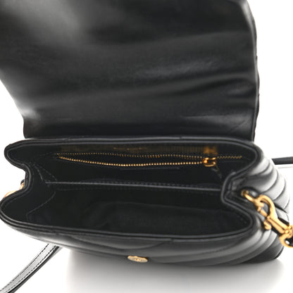 Saint Laurent Calfskin Y Quilted Monogram Toy Loulou Crossbody Bag Black 4 of 8