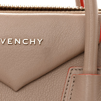Givenchy Sugar Goatskin Medium Tri-Color Antigona Taupe Black Orange 11 of 17