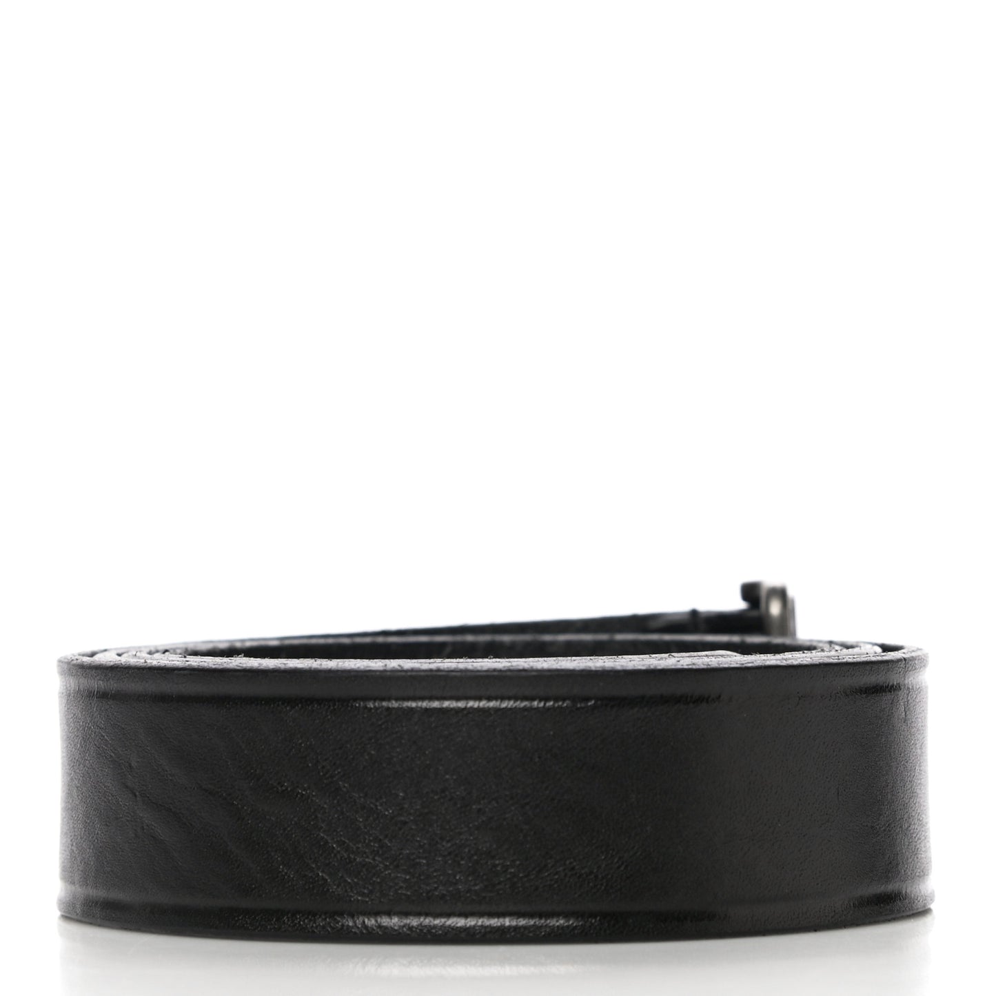 Smooth Calfskin Square Buckle Belt 95 Black