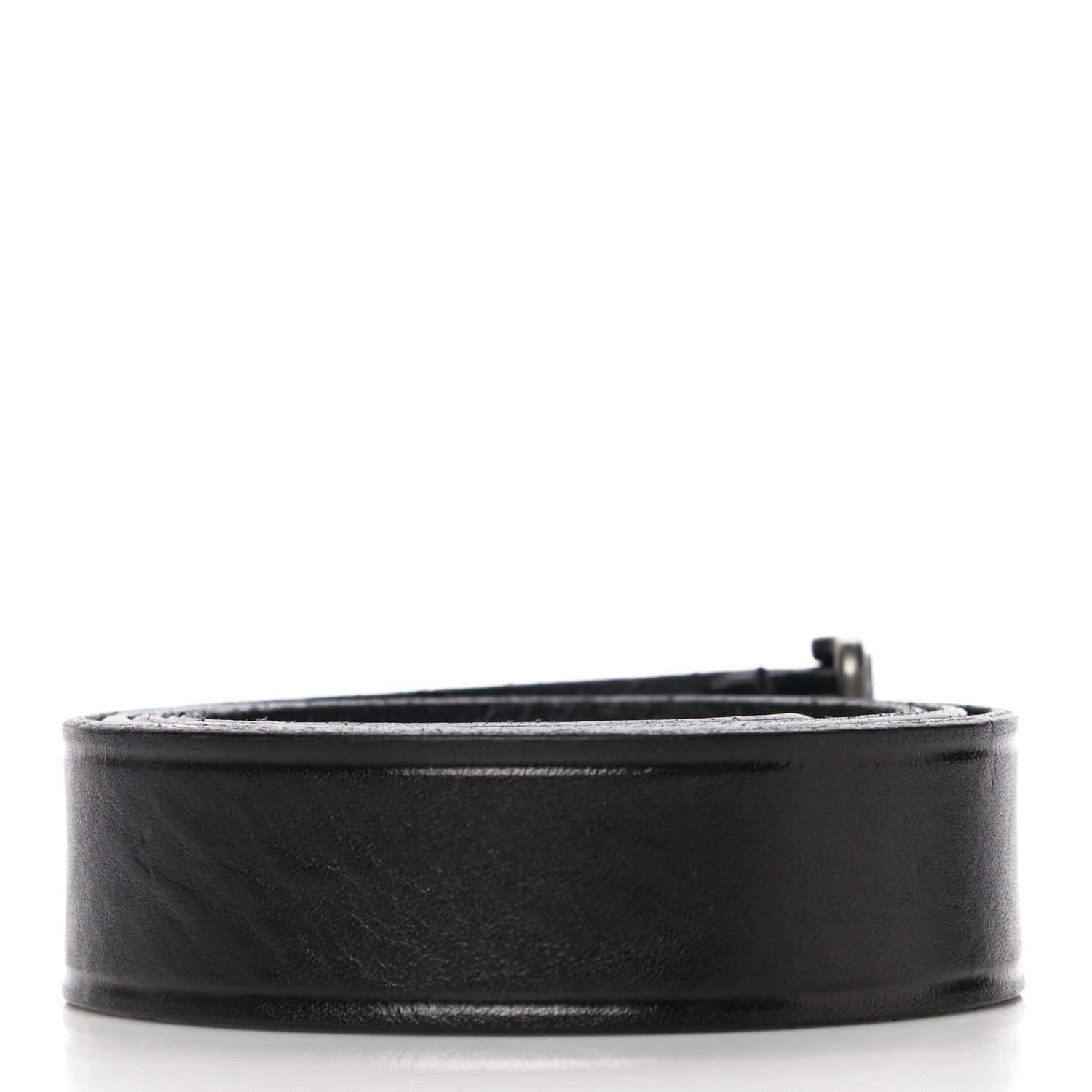 Saint Laurent Smooth Calfskin Square Buckle Belt 95 Black 2 of 10
