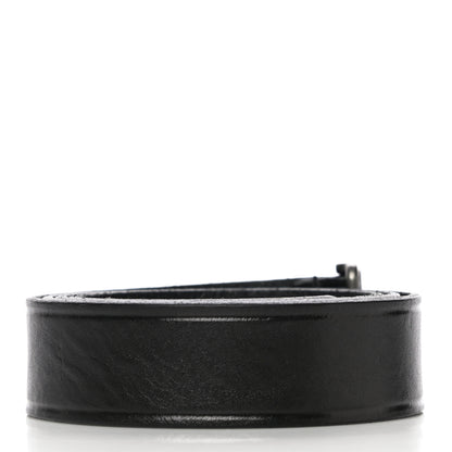 Saint Laurent Smooth Calfskin Square Buckle Belt 95 Black 2 of 10