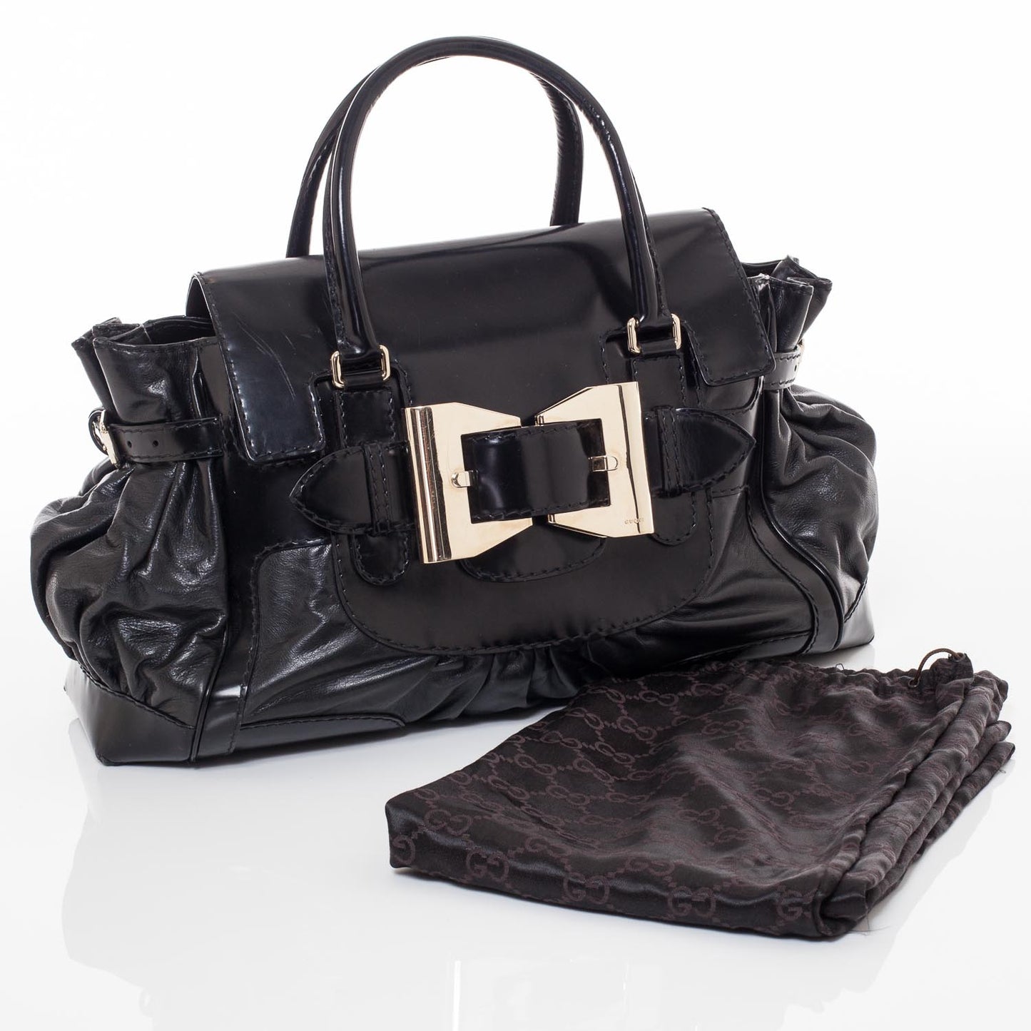Leather Queen Tote Black