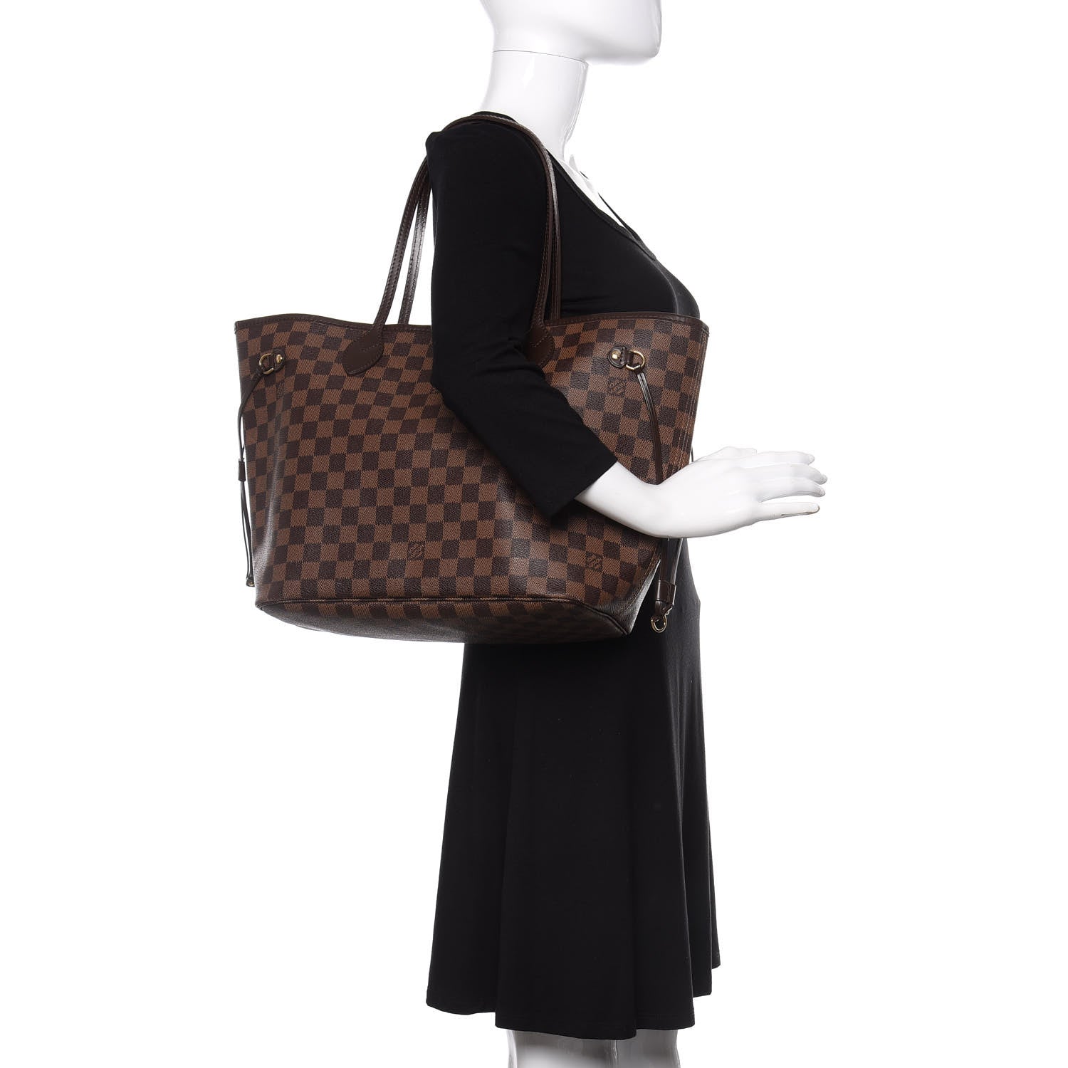 Louis Vuitton Damier Ebene Neverfull MM 2 of 10