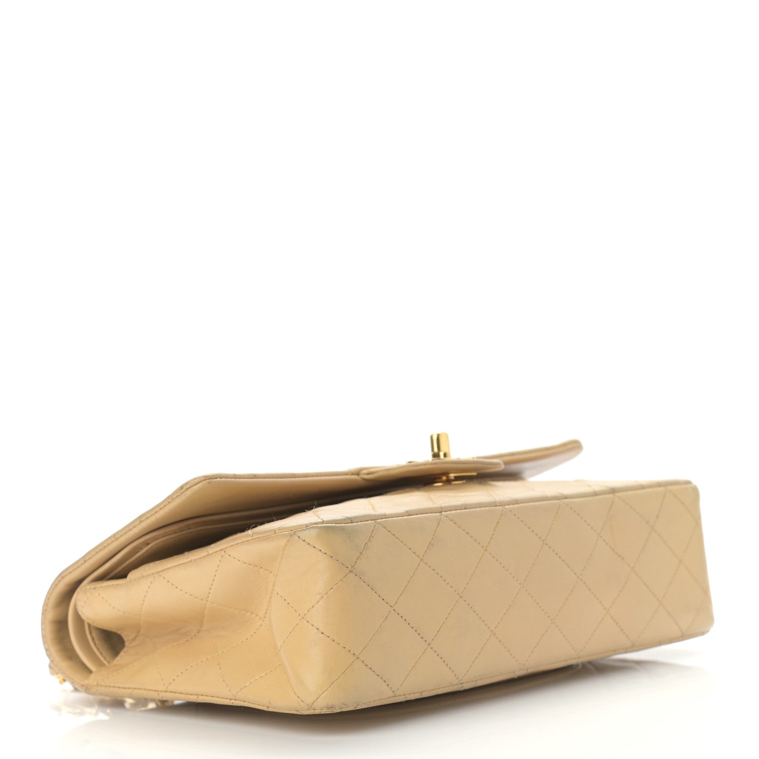 Chanel Lambskin Quilted Medium Double Flap Beige 4 of 14