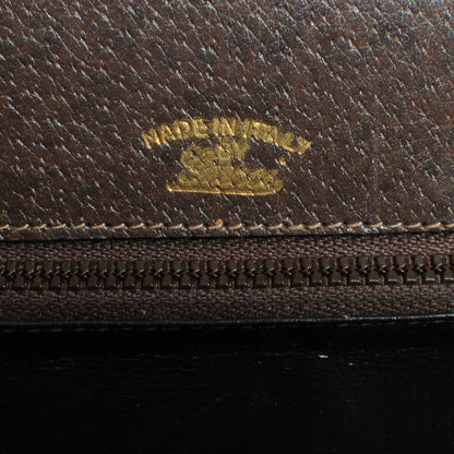 Gucci Calfskin Web Horsebit Shoulder Bag Brown 6 of 6