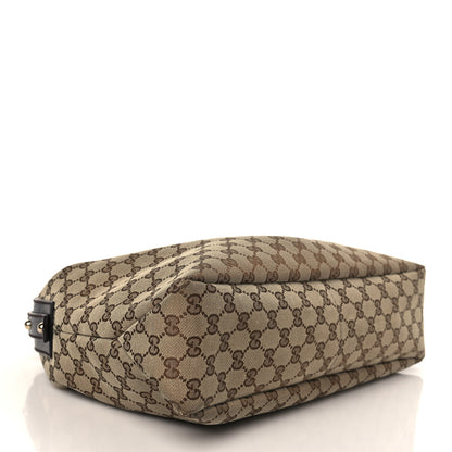 Gucci Monogram Medium Horsebit Chain Hobo Dark Brown 4 of 10