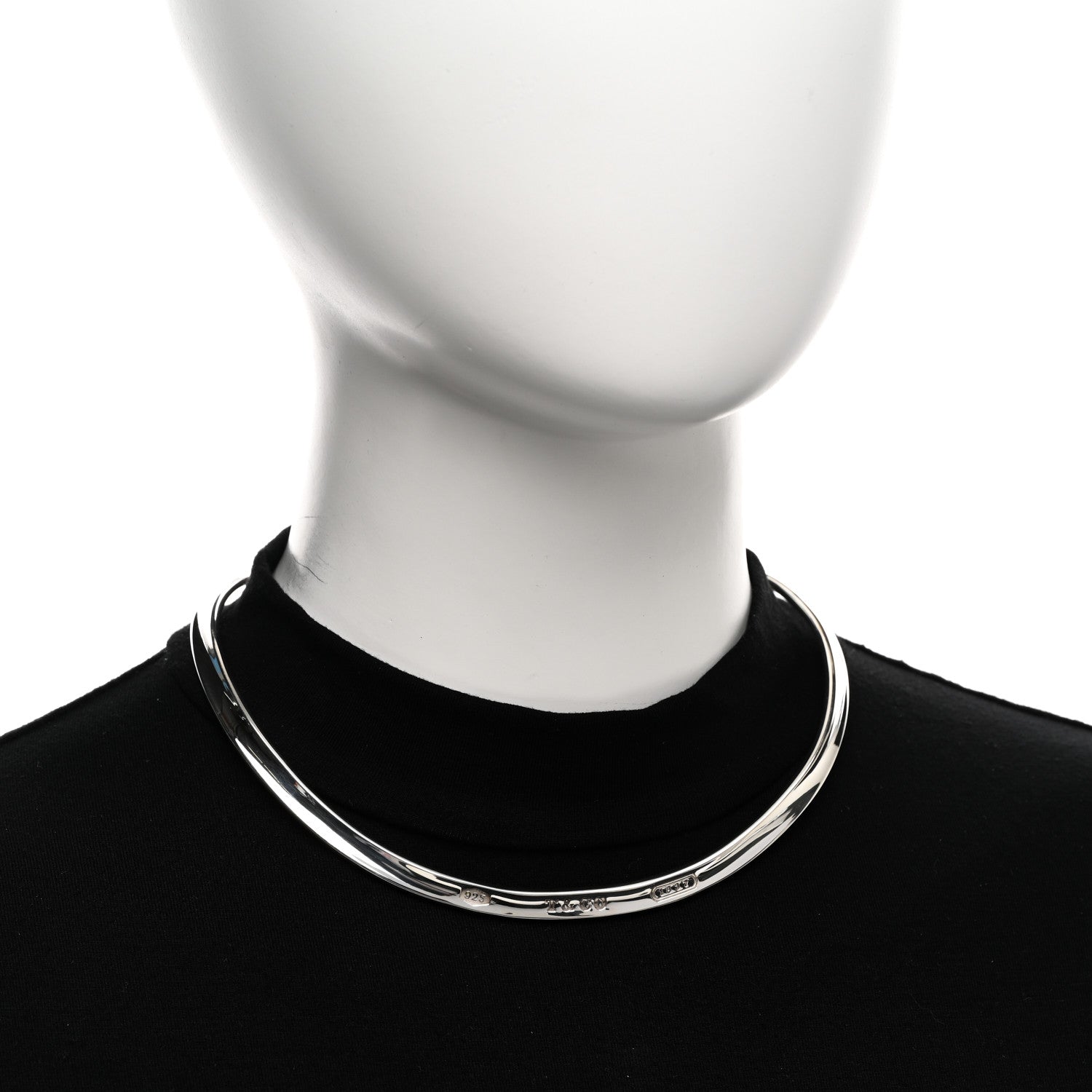 Tiffany Sterling Silver 1837 Collar Necklace 2 of 3