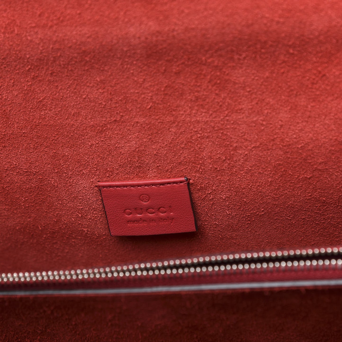GG Supreme Monogram Suede Cudu Medium Dionysus Shoulder Bag Beige Ebony Vulcanic Red