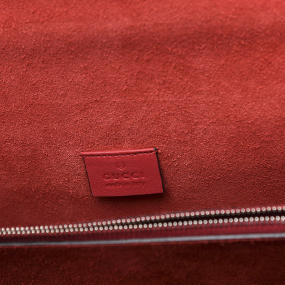 Gucci GG Supreme Monogram Suede Cudu Medium Dionysus Shoulder Bag Beige Ebony Vulcanic Red 5 of 12